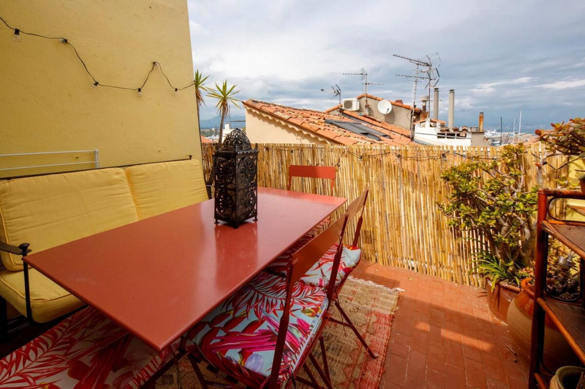 06M - Old Antibes Beautiful Duplex Terrace With Sea View Exterior foto