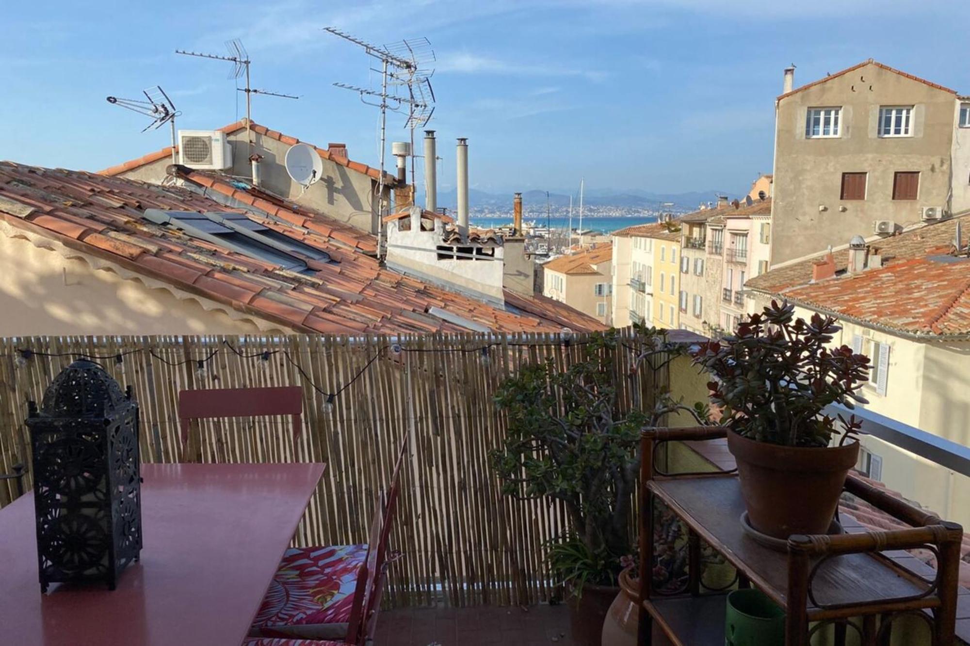 06M - Old Antibes Beautiful Duplex Terrace With Sea View Exterior foto