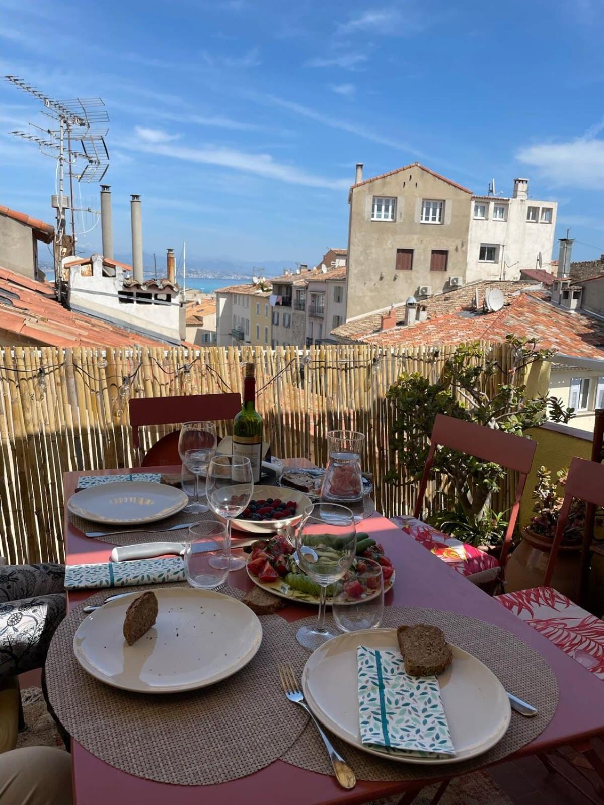 06M - Old Antibes Beautiful Duplex Terrace With Sea View Exterior foto