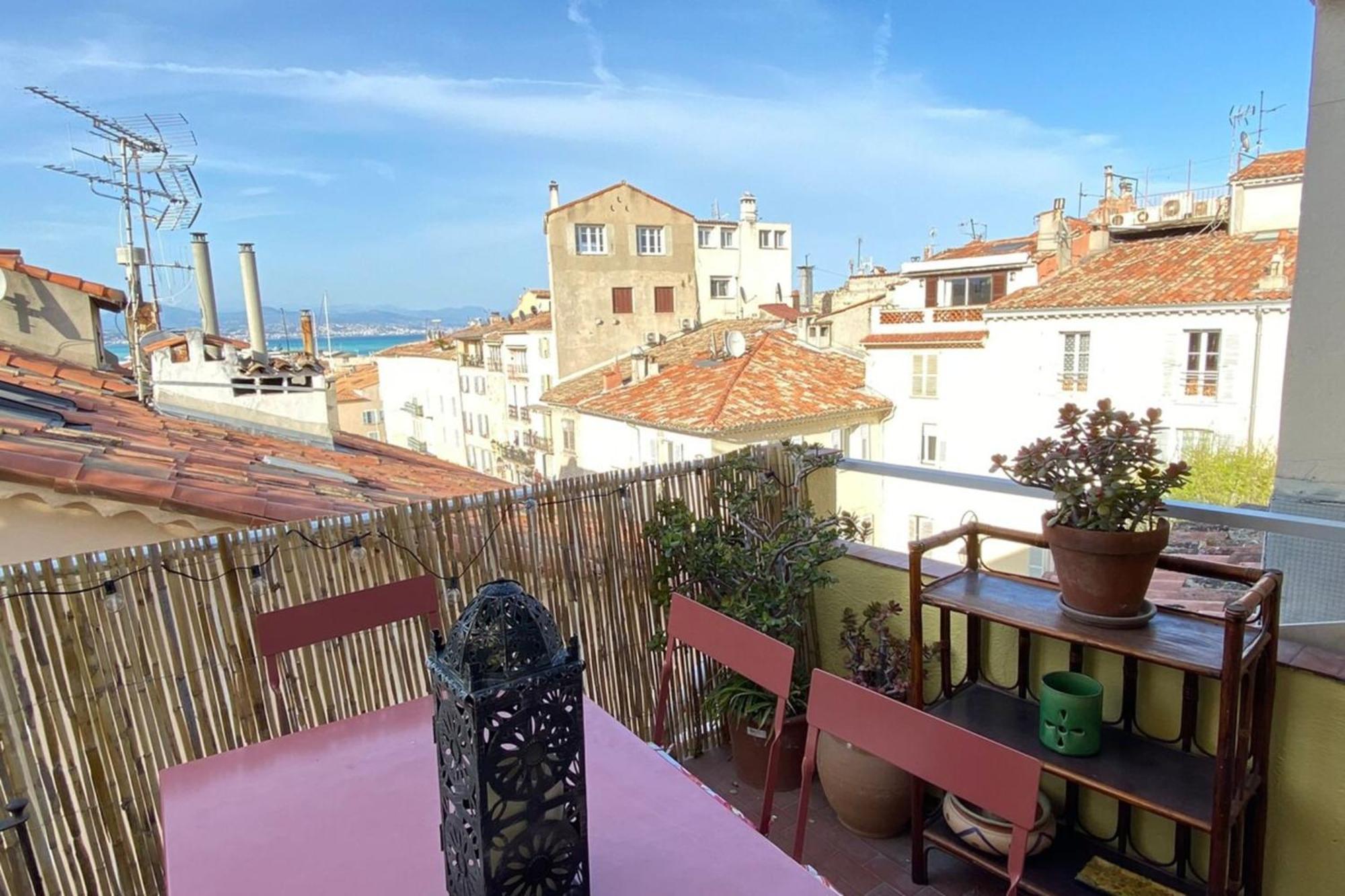 06M - Old Antibes Beautiful Duplex Terrace With Sea View Exterior foto