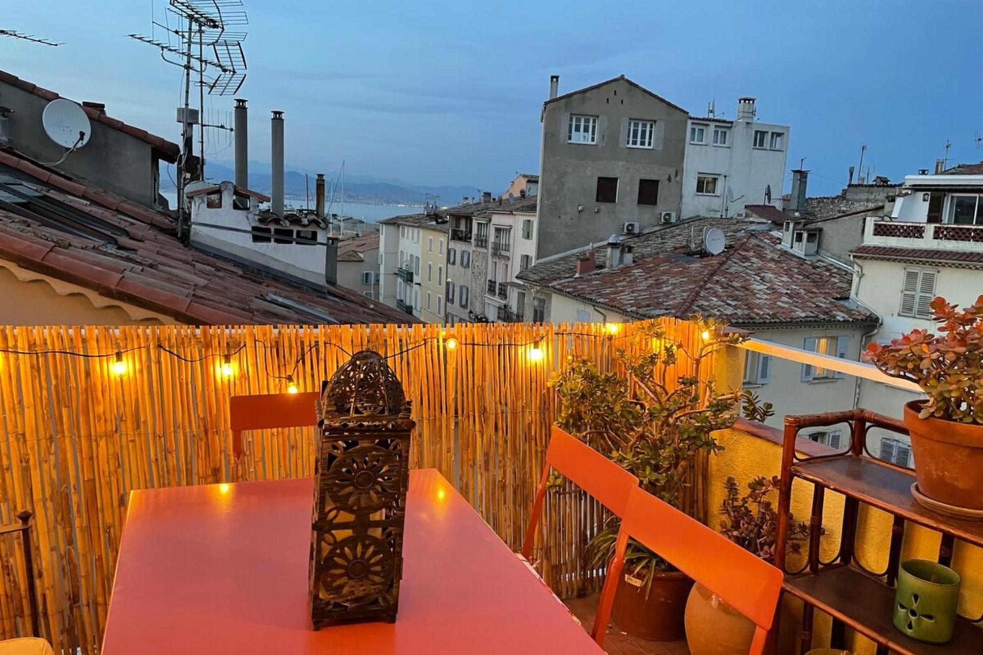06M - Old Antibes Beautiful Duplex Terrace With Sea View Exterior foto