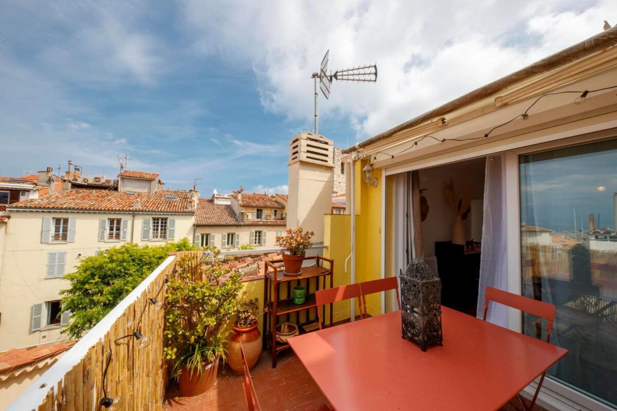 06M - Old Antibes Beautiful Duplex Terrace With Sea View Exterior foto